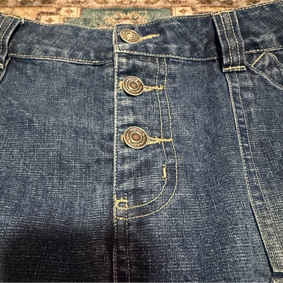 Vintage Y2K No Boundaries Blue denim maxi skirt with pockets size 11 - Picture 5 of 8